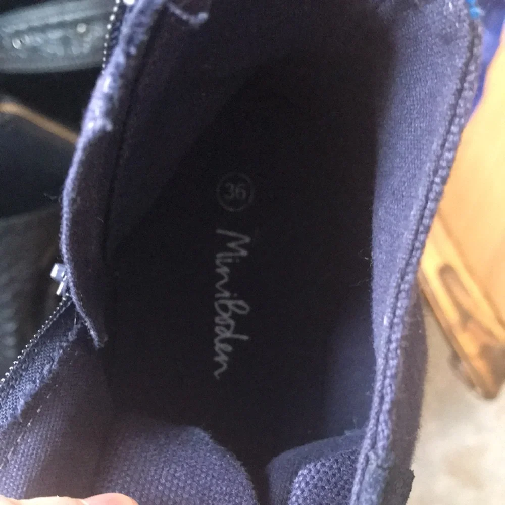 MiniBoden Canvas High Top Sneakers - Picture 8 of 15